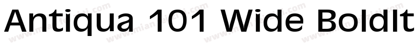 Antiqua 101 Wide BoldItalic字体转换